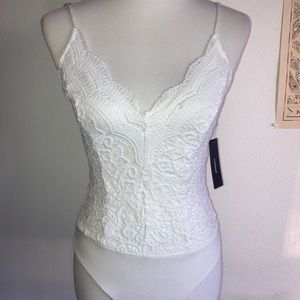 Lulu’s White Lace Bodysuit